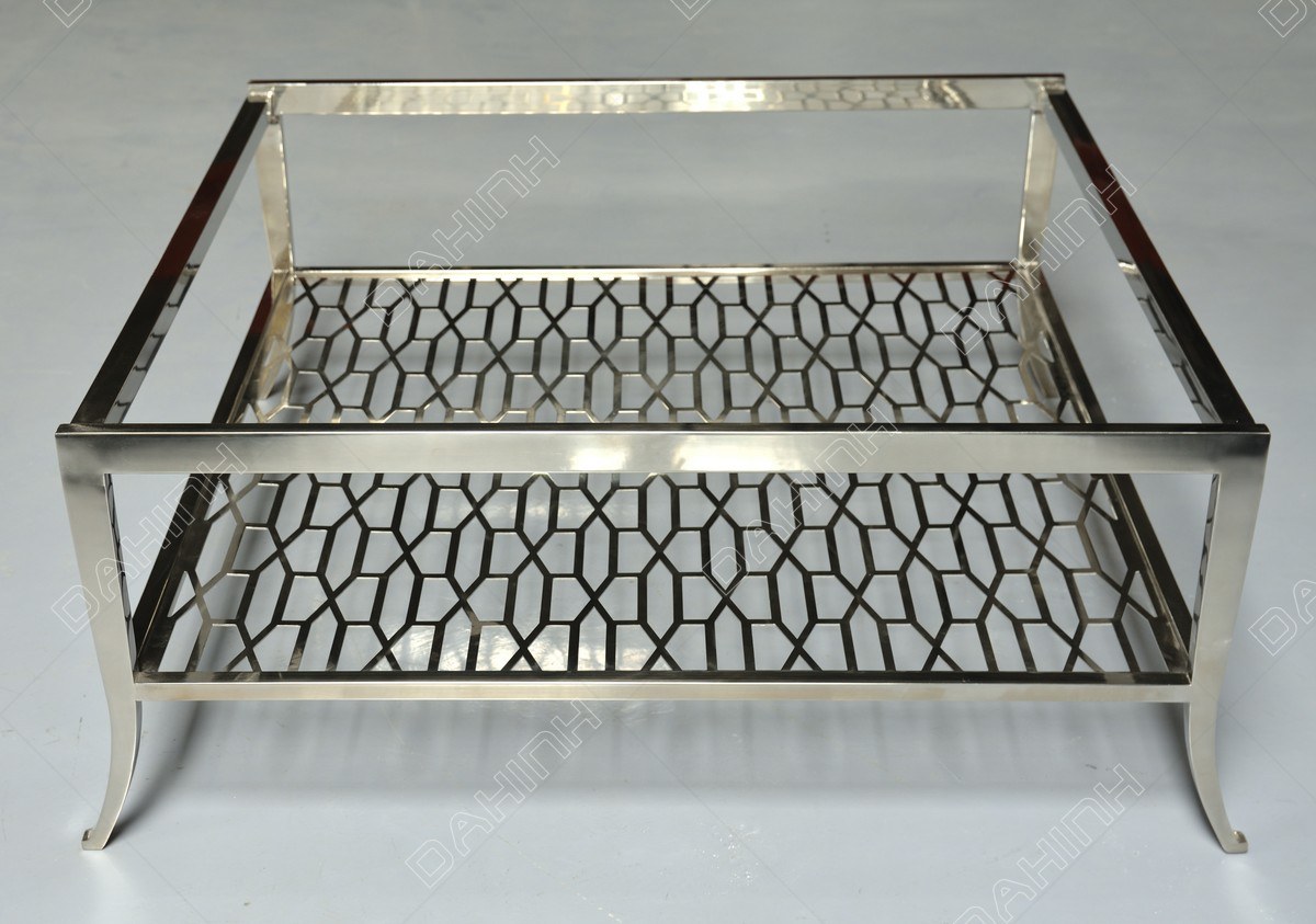 Gia công chân bàn trà inox hình vuông 4 gia công bàn trà inox 304 tại hà nội